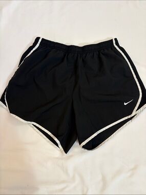 Nike Black Athletic Shorts with White Trim